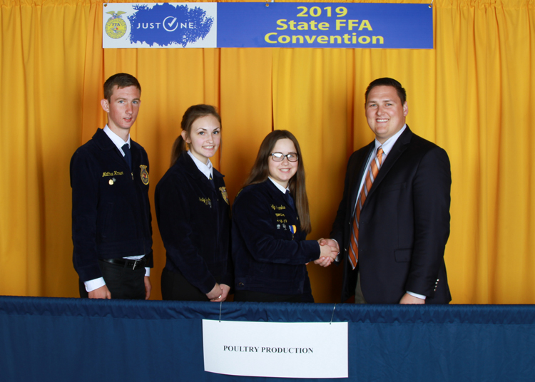 Emily Jech 1st place Poultry Production Proficiency Award